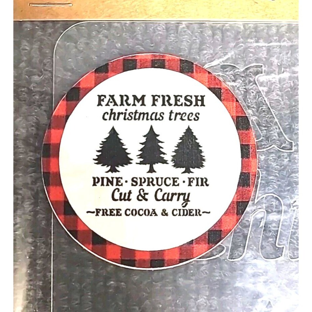 NEW JRV  15mil Reusable Farm Fresh Christmas Trees Stencil 11.25x11.5